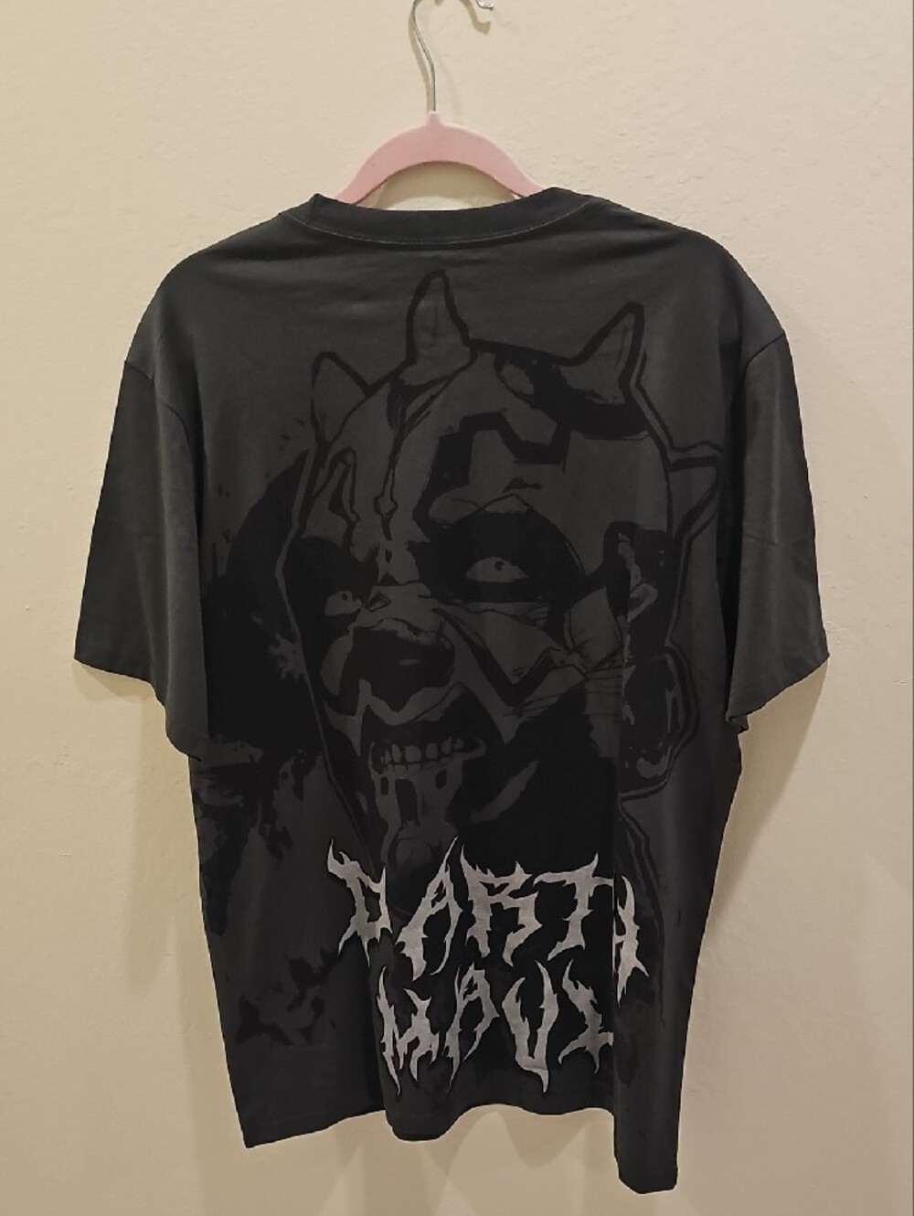 Star Wars Men’s Black Graphic Tee - Darth Maul Face Print - Picture 4 of 4